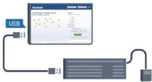 PHILIPS 24HFL3009W - แป้นพิมพ์ USB - 1