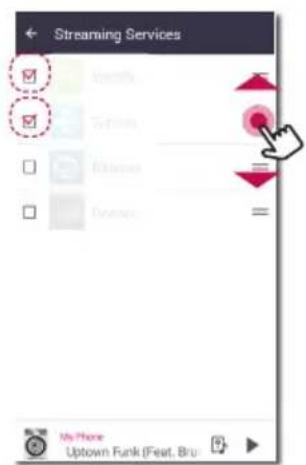 LG NP8350B - Modification de la liste des services de diffusion en continu en ligne - 2