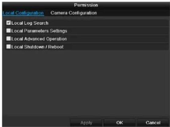 ABUS TVVR36100 - Setting permission rights - 1