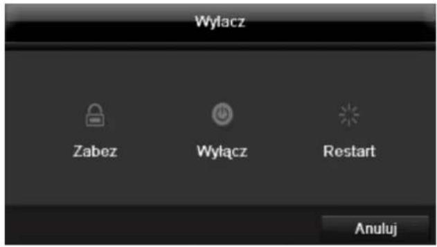 ABUS TVVR36100 - Wyłączanie, blokowanie, restartowanie urządzenia - 1