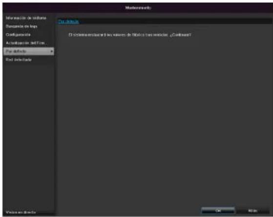 ABUS TVVR36100 - Realizar reset del sistema - 1
