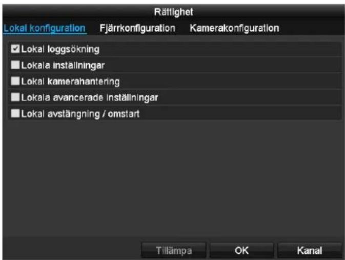 ABUS TVVR36100 - Inställning av behörigheter - 1