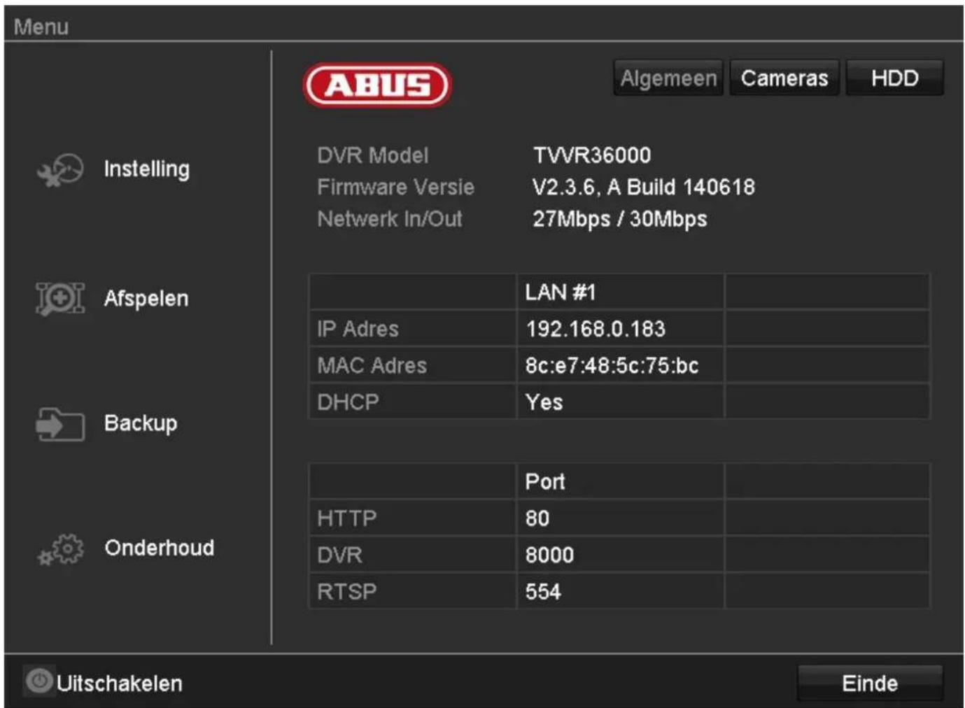 ABUS TVVR36100 - Overzicht - 1
