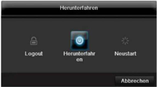 ABUS TVVR36100 - Gerät ausschalten, sperren, neu starten - 1