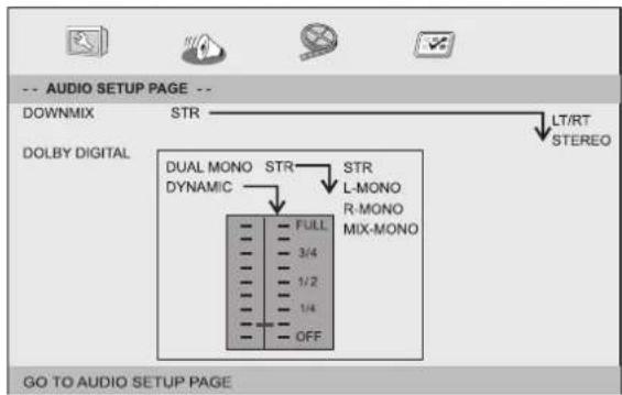 LENCO DVP939 - Menu CONFIGURATION - 1