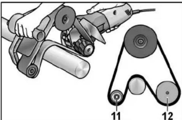 Flex BRE 143 125 Set - Csiszolás:a Ha pa6OTnHn IHCTpymeHT Tpr6Ba Da CbOTBeTCTBaT Ha DaHHnTe, NOCOyeHn B TexHnuecknte XapaKTepeNCTnKn Ha Ba7nEneKTPoHnCTpymeHT Pa6OTn HnHCTpymeHTn C HeNoDxOJaU pa3Mepn He Morat Da 6bDaT ekpaHnpaHn Po Heo6XoDNmHauchn IIn Da 6bDaT KOHTPOJnPaHn DoCTaTbUHO Do6pe.   
Pa60THn INHCTpymeHTN C ONaUka Ha pe36a Tpr6Ba Da nacBat ToUHO Ha npncbEHNHTeHATA pe36a Ha BaHa MaunHaTa. Pnp pa60THn INHCTpymeHTN, KOnTO Ce MOHTnPaT C NOMOuTa Ha 0FaHeU, DnAmEtbpT Ha OTBOPa Tpr6Ba Da NaCBA TOUHO Ha DnAmEtbpA Ha npncbEHNHTeHOTo CTbnaIHO Ha 0FaHeU. Pa60THn INHCTpymeHTN, KOINTO He 6bDat 3axBaHaTu npaBUNHO KbM eNeKTPoNHCTpymeHTa, Ce BbPTaT HepaBHomePHO, Bn6pupat CInHO mMorat Da npeDn3BVKat 3ary6a Ha KOHTPOl HAd eNeKTPoNHCTpymeHTa.   
He n3noJ3BaIte NOBpeHn pa60THn IHCTpymeHTn. IpeDN BCraKa yNtpe6a npOBepaIte pa60THnTe IHCTpymeHTn, Hanp. a6pa3NBHTe DnCKOBe 3a nyKHATNIH NII OTKbPTeHN p6yeta, NOJIOXHNTe DnCKOBe 3a NyKHATNIH NII CNIHNO n3HOcBAHe, TeJIeHNTe YETKN 3a HeIO6pe 3axBaHaTn NII CUnneHn TeJIyeta.AKO n3TbPBeTe eJeKTPOHnCTpymeHTa NII pa60THN IHCTpymeHT, rN IpoBepaIte BnImaTeJIHO 3a yBpeJdaHn NII n3NoJ3BaIte HOBn HENOBpeHn pa60THN IHCTpymeHTn.   
CleД kaTO CTe npOBePnIN BHNMaTeJIHO nCTe MOHTnpaII pa6OTHN INHCTpyMeHT, OCTaBeTe eJKeKTPoIHCTpyMeHTa da pa6OTn Ha MaKcImaJIH N O6OpOTN B

IPOJbJIKeHHe Ha eHa MNHyTa; CToITe N dPbXTe HAMnPaUcN Ce Ha6JIIN3O JInca BCTpaHr OT paBHHaTc Ha BbPteHe. HauyecTO NOBpeDeHn pa6OTHN INHCTpymEnTc CE YyIaT ppe3 To3n TeCTOB nepNoI.   
Pa6oTeTe cJIuHn IpeIpa3Hn CpeIcTba. B 3aBncmocT OT npInIOxKeHneTo pa6oTeTe cIyHa Macka 3a JInCe, 3aunTa 3a OUnTe NIn IpeIpa3Hn OUnHa.Ako e Heo6XoIMo, pa6oTeTe CdxxAteJHa Macka, WymO3aIpyUWnteJN (aHTnfoHN), pa6oTHN OByBKn INn CneUmaIIN3npaHa npecTnIka, KOrTO Bn IpeIpa3Ba OT MaIKN OTKbPteHn pR pa6oTaT auctnK. OUnTe Bn Tp8Ba Da ca 3aIHTeHn OT JeTAAuTE B 30HaTa Ha pa6oTa YactnK. IpOTNBONpaxOBaTa INn DInxAteJHaT a Macka QnITpupat Bb3HkBAuJna Pn pa6oTa npax. Ako IpoDbJIxxIeTIHo BpeMe CTe N3IOxKeHn Ha cnJIeH ShM, TOBa MOxE Da DoBeDe Do 3ary6a Ha cIyX.   
BHHMaaTe npyrn Iuca da 6bdaT Ha 6e30nacHo pa3cToHne OT 3oHaTa Ha pa6ota. Bcekn, KOITc Ce HAMnpa B 3oHaTa Ha pa6ota, Tp6Ba Da HOcN JnHn npedna3HN cpeCTBa. OKbptehn napyeHca ot o6pa6oTBaHn deTaun nIpa6oTHn IHcTpymeH Morat B pe3yIiTat Ha cnHOTO yckopeHne da OTNETa HaJaJIeue N da npedn3BnKaT HapahBaHn CbUO N N3BbH 3oHaTa Ha pa6ota.   
Korato cIeCTbBya onaHocT pa60THnT INHcTpymeHT da nonaIHe Ha cKpNTn NOI NOBbpxHOCTTa npOBoHNuN IOd HappeXeHne,dpBXTe eJekTPOnHcTpymeHTa camO 3a eJeTpOn3OJIpaHnte pbKOXBaTK. Pn KoHTaKT C npOBoHNuN IOd HappeXeHne TO MoKe Da ce npedeHa MeTaJIHnTe eJeMeHTn Ha eJekTPOnHcTpymeHTa n TOBa Da npEdn3BnKa TOKOB yIap.   
ДрьхTe 3axpaHbAunKa6eIHa 6e3Oancho pa3cTOnHne OT BbpTAnUte ce pa60THn INCTpymEnTu.AKO n3ry6uTe KOHTpoI Ha eJeKTPoINHCTpymEnTa, Ka6eJIbT MoKe Ja 6bDe Ipep3aH nIIyBHeueH OT pa60THn INCTpymENT N TOBa Da npedn3Bnka HapaHbAHn, HnP. Ha pKaTa Bn.

Hnkora He octabrIte eJektpOHCTpyMeHTa, npedpa6oTHnT INCTpymeHT da cnpe HantbHOBbptehetoC. Bbptraunr Ce IHCTpymeHT MOKe Da dOpne Do npedMet, B pe3yJItata Ha KoETO da 3ary6nte KOHTPOHaD eJekTPOHCTpymeHTa.   
Дokato npehacrte eJektpOnHCTpyMeHTa, He ro octabryTe BKNIOUeH. Pn HeBOJIeH DOINp dpexnte NNI KOCITE Bu moat da 6bDat yBJeueHN OT pa6OTNIA INCTpyMeHT, B pe3yNTaT Ha KOeTO pa6OTNIA INCTpyMeHT MoKe Da ce BpeKe B TAnOTO Bu.   
PeIOBHO NOUHCTBaIte BEHTnlaUHOHHTe OTBOpH Na BaIaIeEKeTPOINHCTPymeHT. TypbHaTa Ha eKeTPOIDBnraTeIa3acMyKBa Ipax B KopnyCa, a HATpynBa-HeTo Ha MetaJIeN Ipax yBeJIuHaBa ONaCHOCTTa OT TOKOB yIap.   
He n3noJ3BaIte eJekTPOHCTpymeHTa B 6n3oCT do JecHO3aJIaIMMaTePnaJI. JeTauN uCKpn MoRat da npEdu3BnKaT Bb3PiJaMeHraHeTo Ha TaKINb MaTePnaJI.   
He n3noJ3BaIte pa6oTHn IHCTpyMeHTN, KOITO n3NUCKBaT npINaRaHTo Ha OXJaKDaUu TeuHocTN. I3NoJ3BaHeTO Ha BOJa uPiDpyrOxJaXdaUu TeuHOCTN MOKe Da npEdu3Bvka TOKOB ydap.


MEGJEGYZESCTpymeHTn. IpeDN BCraKa yNtpe6a npOBepaIte pa60THnTe IHCTpymeHTn, Hanp. a6pa3NBHTe DnCKOBe 3a nyKHATNIH NII OTKbPTeHN p6yeta, NOJIOXHNTe DnCKOBe 3a NyKHATNIH NII CNIHNO n3HOcBAHe, TeJIeHNTe YETKN 3a HeIO6pe 3axBaHaTn NII CUnneHn TeJIyeta.AKO n3TbPBeTe eJeKTPOHnCTpymeHTa NII pa60THN IHCTpymeHT, rN IpoBepaIte BnImaTeJIHO 3a yBpeJdaHn NII n3NoJ3BaIte HOBn HENOBpeHn pa60THN IHCTpymeHTn.   
CleД kaTO CTe npOBePnIN BHNMaTeJIHO nCTe MOHTnpaII pa6OTHN INHCTpyMeHT, OCTaBeTe eJKeKTPoIHCTpyMeHTa da pa6OTn Ha MaKcImaJIH N O6OpOTN B

IPOJbJIKeHHe Ha eHa MNHyTa; CToITe N dPbXTe HAMnPaUcN Ce Ha6JIIN3O JInca BCTpaHr OT paBHHaTc Ha BbPteHe. HauyecTO NOBpeDeHn pa6OTHN INHCTpymEnTc CE YyIaT ppe3 To3n TeCTOB nepNoI.   
Pa6oTeTe cJIuHn IpeIpa3Hn CpeIcTba. B 3aBncmocT OT npInIOxKeHneTo pa6oTeTe cIyHa Macka 3a JInCe, 3aunTa 3a OUnTe NIn IpeIpa3Hn OUnHa.Ako e Heo6XoIMo, pa6oTeTe CdxxAteJHa Macka, WymO3aIpyUWnteJN (aHTnfoHN), pa6oTHN OByBKn INn CneUmaIIN3npaHa npecTnIka, KOrTO Bn IpeIpa3Ba OT MaIKN OTKbPteHn pR pa6oTaT auctnK. OUnTe Bn Tp8Ba Da ca 3aIHTeHn OT JeTAAuTE B 30HaTa Ha pa6oTa YactnK. IpOTNBONpaxOBaTa INn DInxAteJHaT a Macka QnITpupat Bb3HkBAuJna Pn pa6oTa npax. Ako IpoDbJIxxIeTIHo BpeMe CTe N3IOxKeHn Ha cnJIeH ShM, TOBa MOxE Da DoBeDe Do 3ary6a Ha cIyX.   
BHHMaaTe npyrn Iuca da 6bdaT Ha 6e30nacHo pa3cToHne OT 3oHaTa Ha pa6ota. Bcekn, KOITc Ce HAMnpa B 3oHaTa Ha pa6ota, Tp6Ba Da HOcN JnHn npedna3HN cpeCTBa. OKbptehn napyeHca ot o6pa6oTBaHn deTaun nIpa6oTHn IHcTpymeH Morat B pe3yIiTat Ha cnHOTO yckopeHne da OTNETa HaJaJIeue N da npedn3BnKaT HapahBaHn CbUO N N3BbH 3oHaTa Ha pa6ota.   
Korato cIeCTbBya onaHocT pa60THnT INHcTpymeHT da nonaIHe Ha cKpNTn NOI NOBbpxHOCTTa npOBoHNuN IOd HappeXeHne,dpBXTe eJekTPOnHcTpymeHTa camO 3a eJeTpOn3OJIpaHnte pbKOXBaTK. Pn KoHTaKT C npOBoHNuN IOd HappeXeHne TO MoKe Da ce npedeHa MeTaJIHnTe eJeMeHTn Ha eJekTPOnHcTpymeHTa n TOBa Da npEdn3BnKa TOKOB yIap.   
ДрьхTe 3axpaHbAunKa6eIHa 6e3Oancho pa3cTOnHne OT BbpTAnUte ce pa60THn INCTpymEnTu.AKO n3ry6uTe KOHTpoI Ha eJeKTPoINHCTpymEnTa, Ka6eJIbT MoKe Ja 6bDe Ipep3aH nIIyBHeueH OT pa60THn INCTpymENT N TOBa Da npedn3Bnka HapaHbAHn, HnP. Ha pKaTa Bn.

Hnkora He octabrIte eJektpOHCTpyMeHTa, npedpa6oTHnT INCTpymeHT da cnpe HantbHOBbptehetoC. Bbptraunr Ce IHCTpymeHT MOKe Da dOpne Do npedMet, B pe3yJItata Ha KoETO da 3ary6nte KOHTPOHaD eJekTPOHCTpymeHTa.   
Дokato npehacrte eJektpOnHCTpyMeHTa, He ro octabryTe BKNIOUeH. Pn HeBOJIeH DOINp dpexnte NNI KOCITE Bu moat da 6bDat yBJeueHN OT pa6OTNIA INCTpyMeHT, B pe3yNTaT Ha KOeTO pa6OTNIA INCTpyMeHT MoKe Da ce BpeKe B TAnOTO Bu.   
PeIOBHO NOUHCTBaIte BEHTnlaUHOHHTe OTBOpH Na BaIaIeEKeTPOINHCTPymeHT. TypbHaTa Ha eKeTPOIDBnraTeIa3acMyKBa Ipax B KopnyCa, a HATpynBa-HeTo Ha MetaJIeN Ipax yBeJIuHaBa ONaCHOCTTa OT TOKOB yIap.   
He n3noJ3BaIte eJekTPOHCTpymeHTa B 6n3oCT do JecHO3aJIaIMMaTePnaJI. JeTauN uCKpn MoRat da npEdu3BnKaT Bb3PiJaMeHraHeTo Ha TaKINb MaTePnaJI.   
He n3noJ3BaIte pa6oTHn IHCTpyMeHTN, KOITO n3NUCKBaT npINaRaHTo Ha OXJaKDaUu TeuHocTN. I3NoJ3BaHeTO Ha BOJa uPiDpyrOxJaXdaUu TeuHOCTN MOKe Da npEdu3Bvka TOKOB ydap. - 1