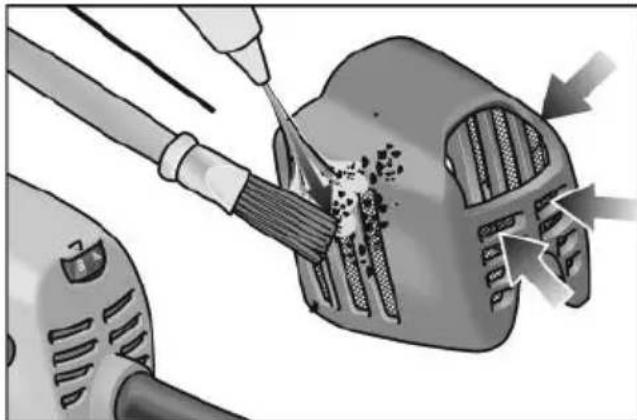 Flex BRE 143 125 Set - Rengöra dammkäpanyžadují kapalné chladici prostředky.

Použití vody nebo jin'ych chladicích prostředku muže vest k urazu elektrickým proudem. - 2