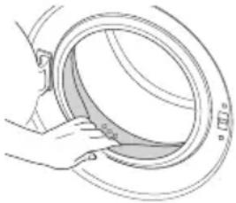 BEKO WMY 91446 HLB1 - Nettoyage de la porte de chargement et du tambour - 2