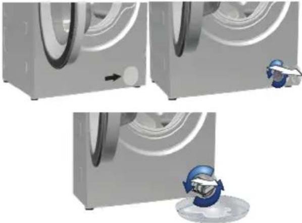 BEKO WMY 91446 HLB1 - Wegpompen van het water als het product niet voorzien is van een noodafvoerslang: - 1