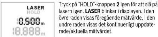 BOSCH PLR 15 - "HOLD"-funktion (se bild B) - 2