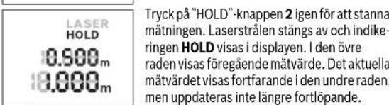 BOSCH PLR 15 - "HOLD"-funktion (se bild B) - 3