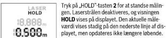 BOSCH PLR 15 - "HOLD-funktion (se figur B) - 1