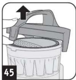 DIRT DEVIL Infinity MC55 - Cleaning / changing the motor protection filter - 1