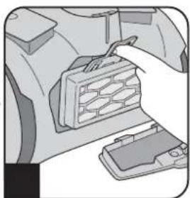 DIRT DEVIL CP24 - Cleaning / changing the exhaust filter - 2