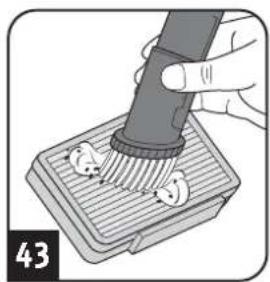 DIRT DEVIL CP24 - Replacement / nettoyage du filtre de sortie d'air - 3