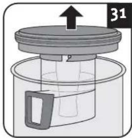DIRT DEVIL CP24 - Emptying the dust container and cleaning the motor protection filters - 6