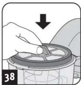 DIRT DEVIL CP24 - Emptying the dust container and cleaning the motor protection filters - 13