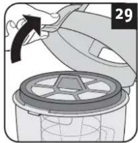 DIRT DEVIL CP24 - Emptying the dust container and cleaning the motor protection filters - 4