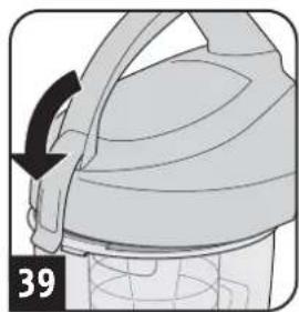 DIRT DEVIL CP24 - Emptying the dust container and cleaning the motor protection filters - 14