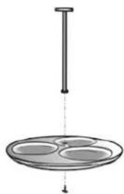 LAGRANGE Fondue Festiv' - Stang gemonteerd op het dieinblad van de schaaltjes: - 1