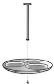 LAGRANGE Fondue Festiv' - Einsetzen des Stiens auf dem SoBenschalentablett: - 1