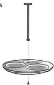 LAGRANGE Fondue Festiv' - Assembly of the rod on the ramekin service plate: - 1