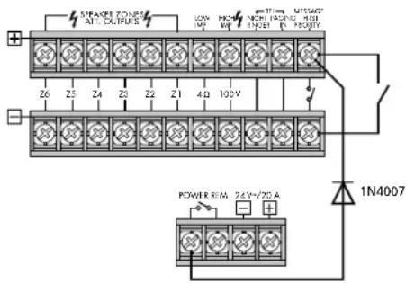 Monacor PA6600 - Interruttore per avvisi in tutte le zone - 1
