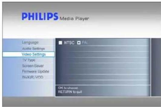PHILIPS SPE9020CC - Paramètres vidéo - 1