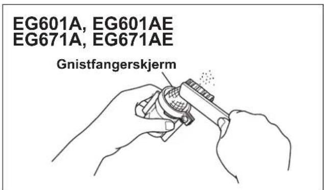 MAKITA EG601A - Rengjøring av gnistfangerskjermen - 1