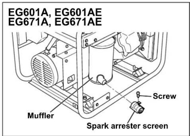 MAKITA EG601A - How to remove the spark arrester - 1
