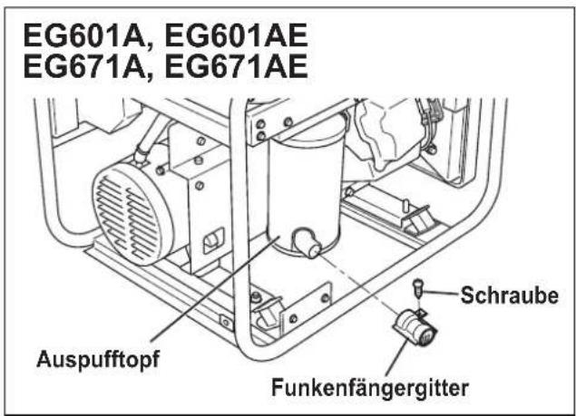 MAKITA EG601A - DE Entfernen des Funkenfängers - 1