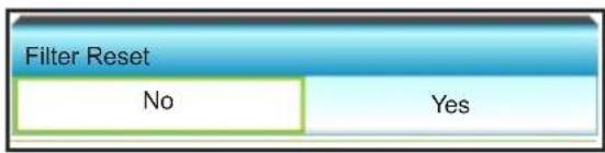 OPTOMA X319UST - Filter Reset - 1