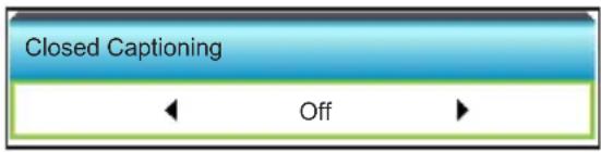 OPTOMA X319UST - Closed Captioning - 1