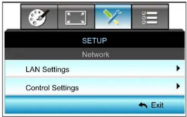 OPTOMA X319UST - SETUP / Network - 1