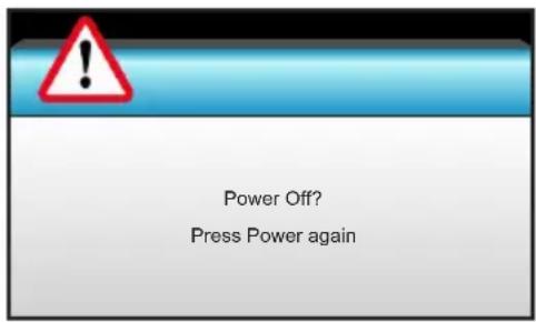 OPTOMA X319UST - Powering Off the Projector - 1