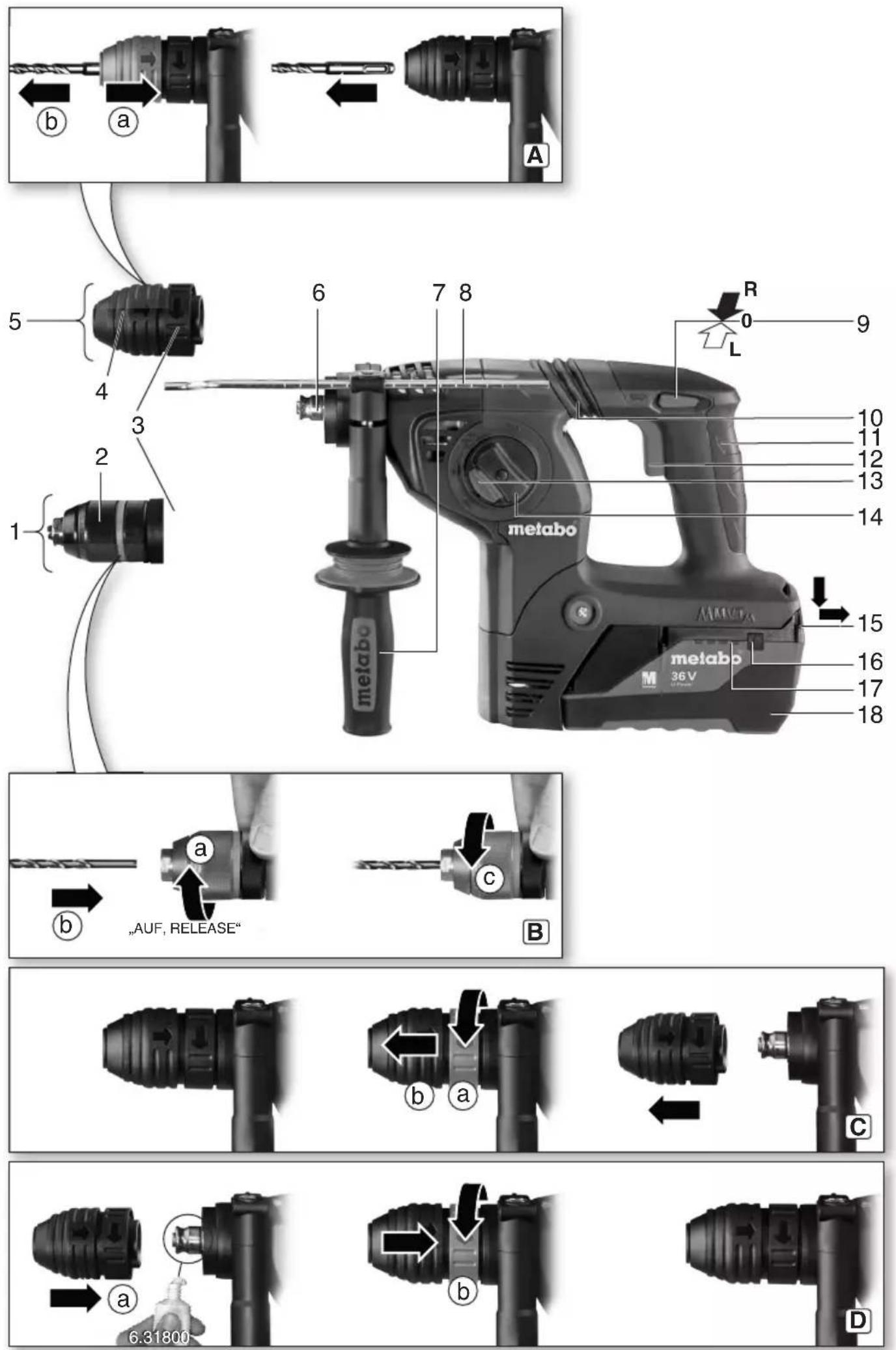 METABO KHA 3618 LTX 32 - 1