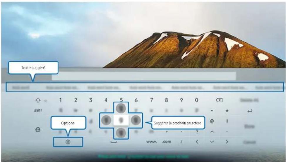 SAMSUNG UE55MU6200 - Saisie de texte à l'aide du clavier QWERTY à l'écran - 1