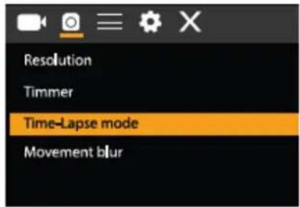 SALORA ACE700 - Time-lapse mode settings - 1