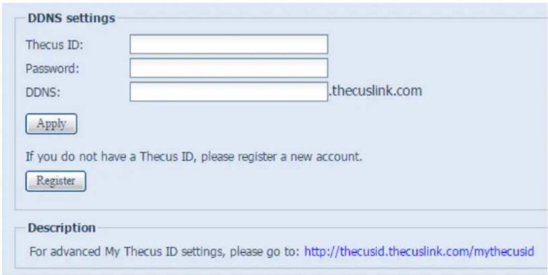 Thecus Thecus N12850 - - Cré er un DDNS gratuit pour votre NAS Thecus: - 1