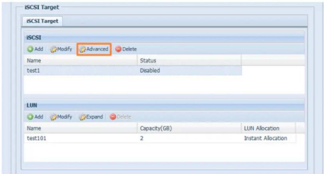 Thecus Thecus N12850 - Options avancées - 1