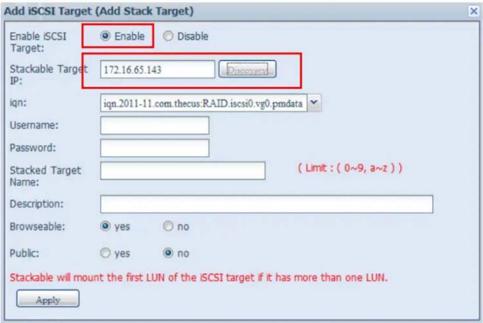 Thecus Thecus N12850 - Ajouter un volume cible empilable - 1