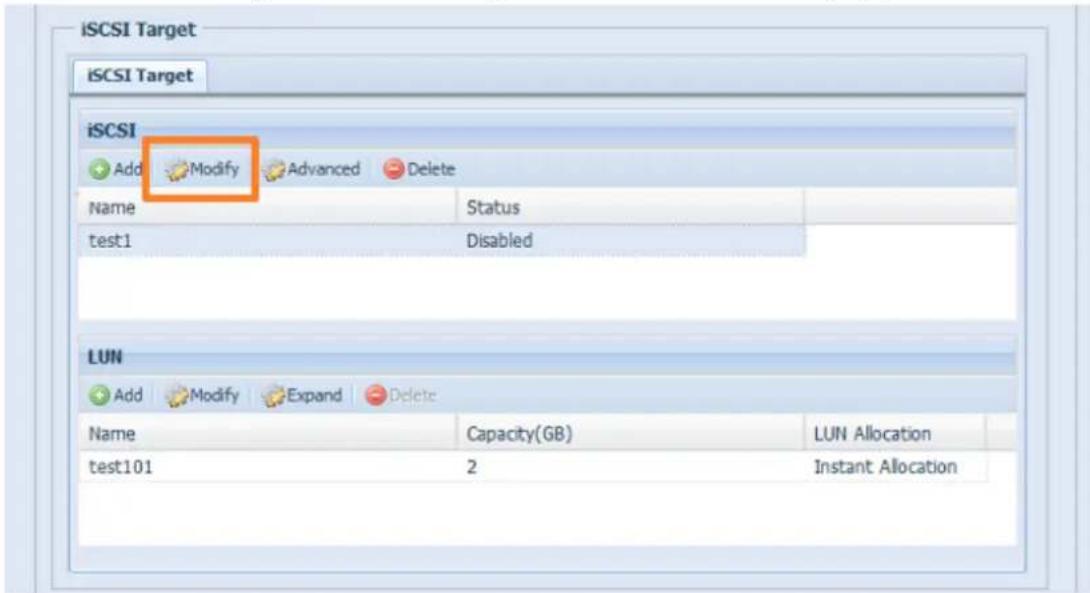 Thecus Thecus N12850 - Modifier un volume iSCSI - 1
