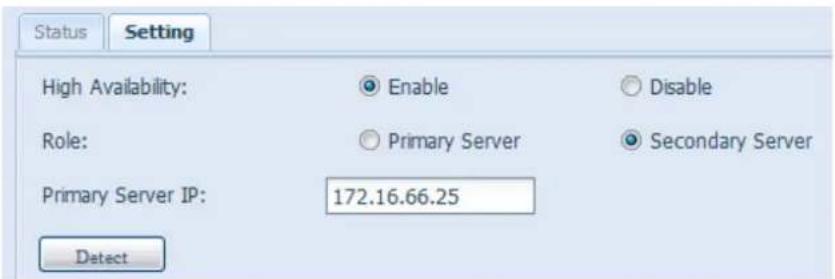 Thecus Thecus N12850 - Configurer l'unité secondaire pour HA. L'unité secondaire pour notre exemple est PMS (172.16.66.24) : - 2