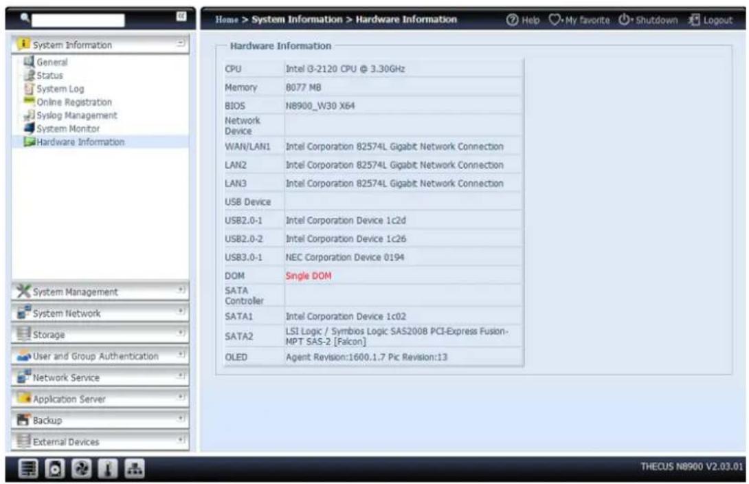 Thecus Thecus N12850 - Ajout d'informations sur le matériel informatique - 1