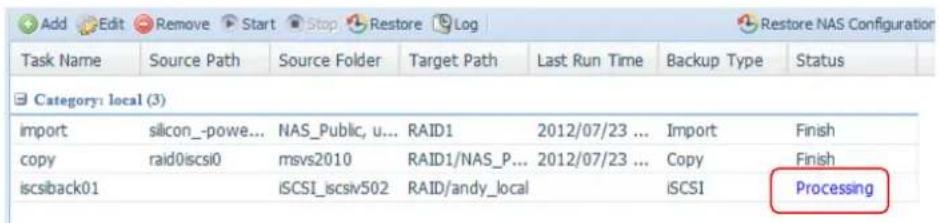 Thecus Thecus N12850 - Import (Importation) : En cliquant sur "Import" (Importer), l'écran ci-dessous s'affichera. - 30