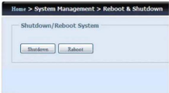 Thecus Thecus N12850 - Reboot &amp; Shutdown (Redémarrer &amp; Arrêter) - 2