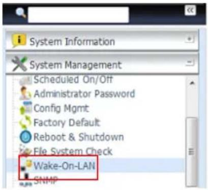 Thecus Thecus N12850 - Wake-Up On LAN (WOL) (Réveil par le réseau LAN (WOL)) - 1