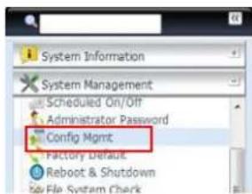 Thecus Thecus N12850 - Config Mgmt (Gestion de la config.) - 1