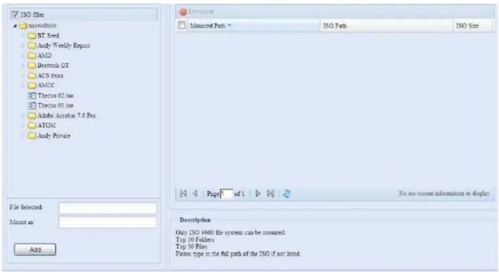 Thecus Thecus N12850 - Ajouter un fichier ISO - 2