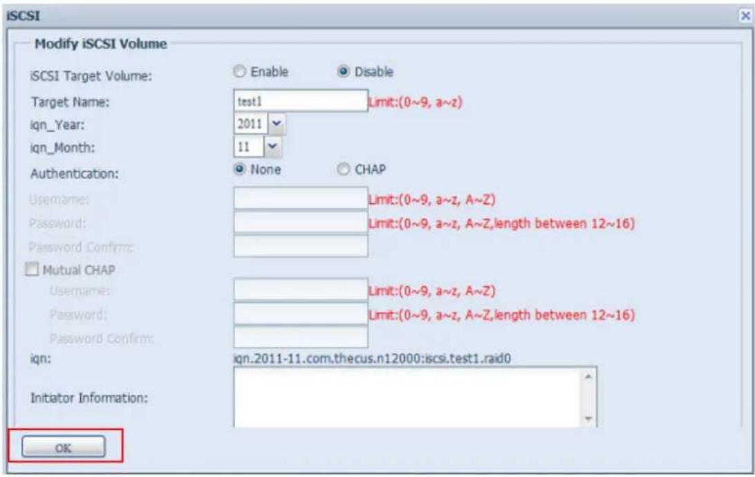 Thecus Thecus N12850 - Modifier un volume iSCSI - 2